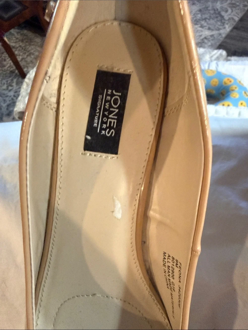 Jones New York Nude Patent Slip-On Ballet Flats